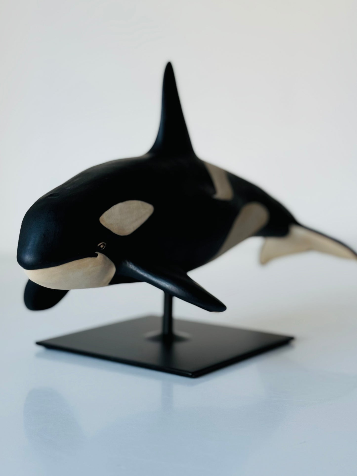 Orca on a stand