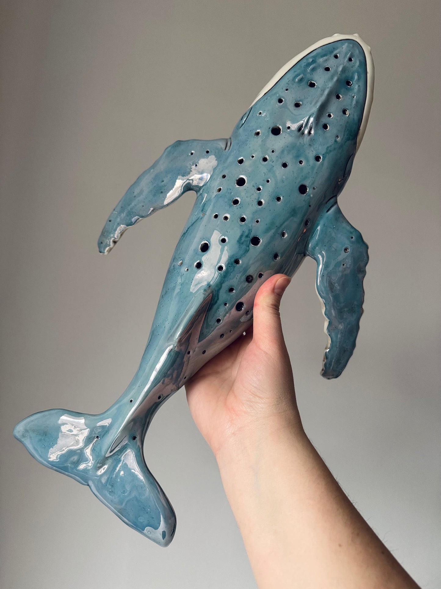 Porcelain Whale Lamp