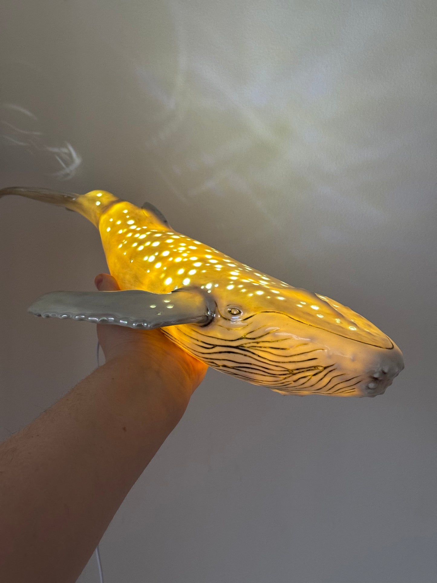 Porcelain Whale Lamp