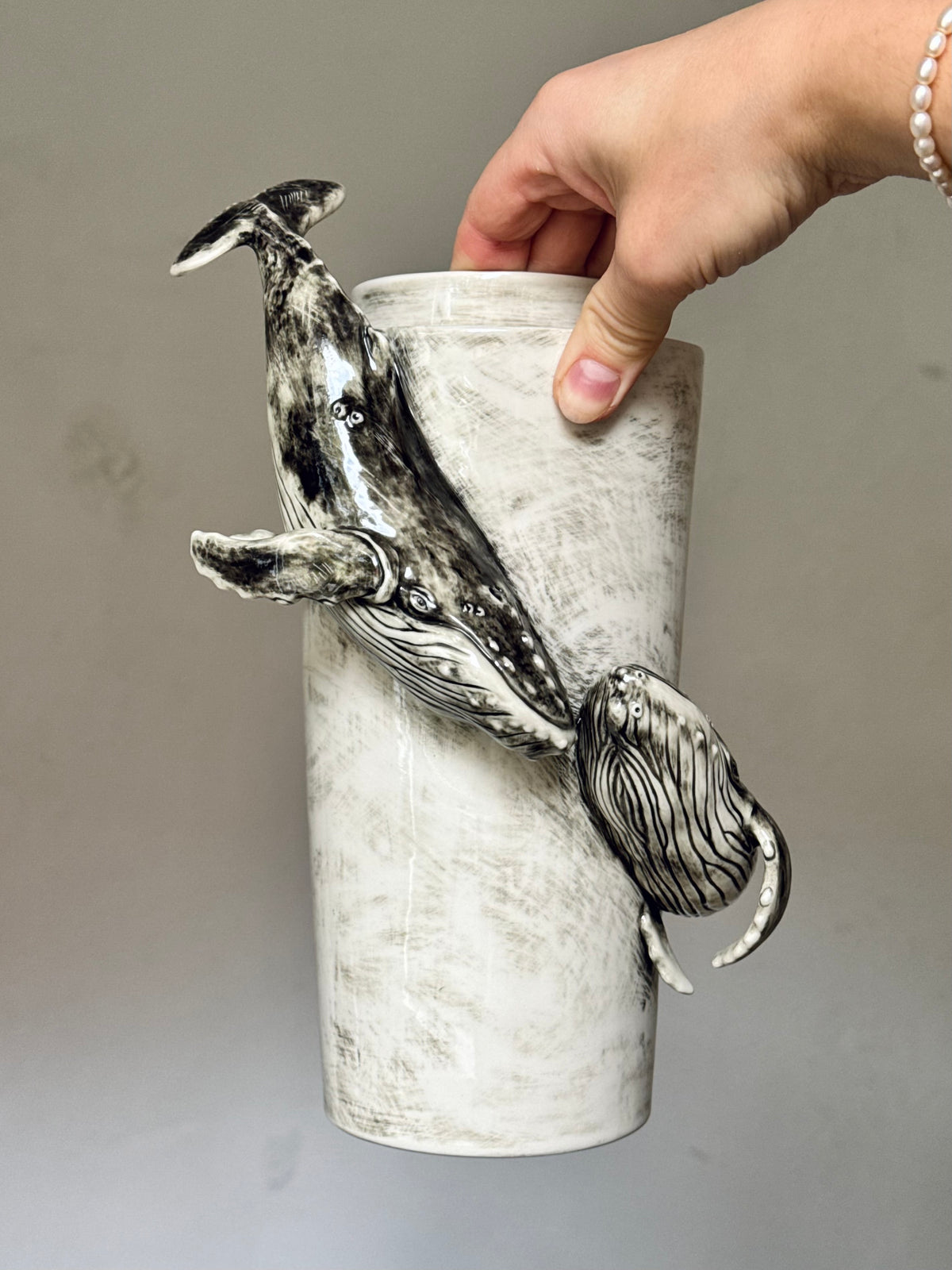 Ceramic Vase with a Whale