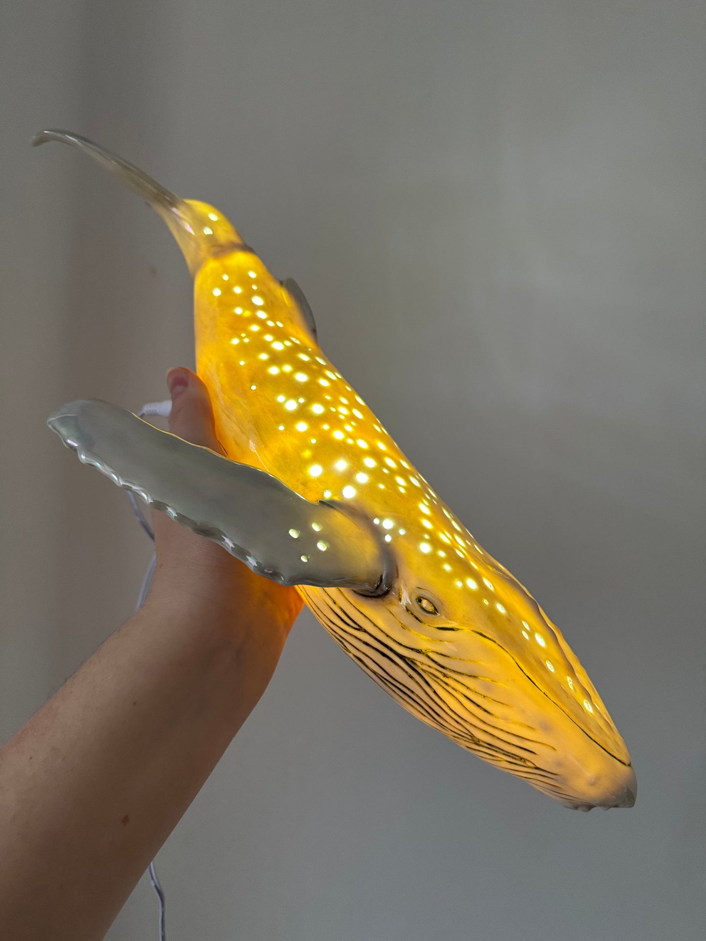 Porcelain Whale Lamp