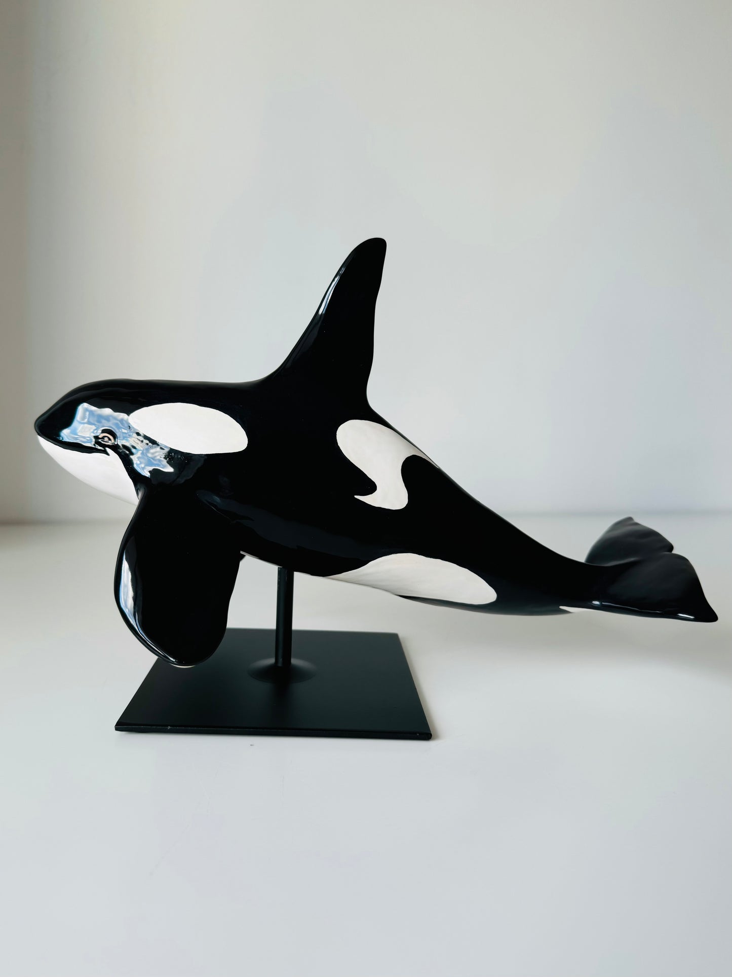 Male Orca on a stand