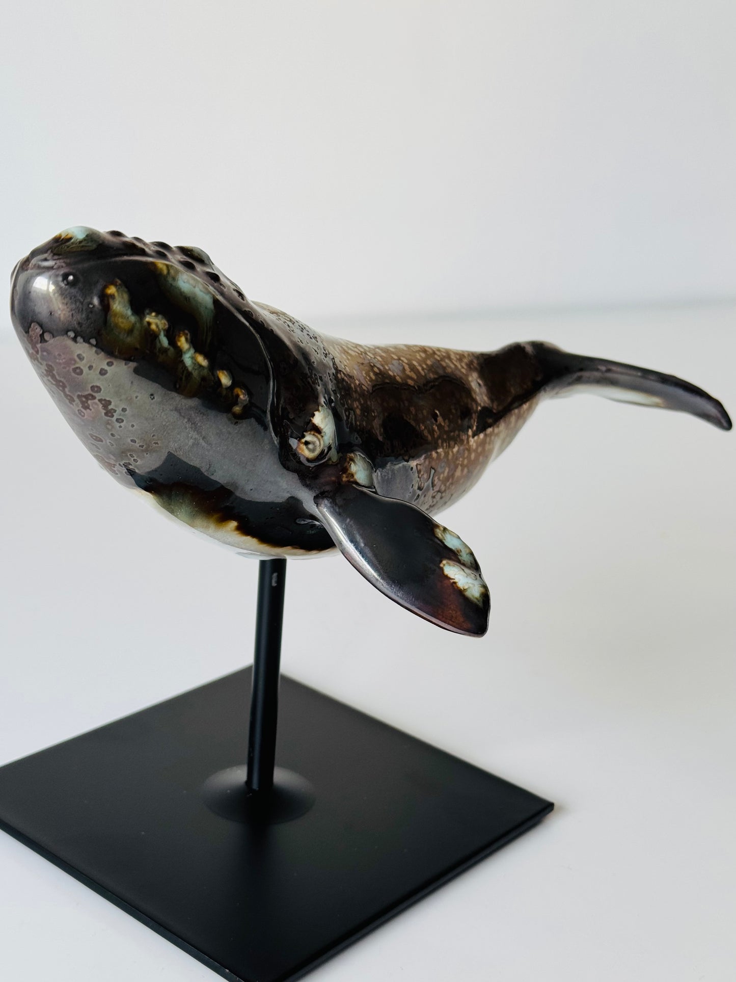 Right Whale on a metal stand