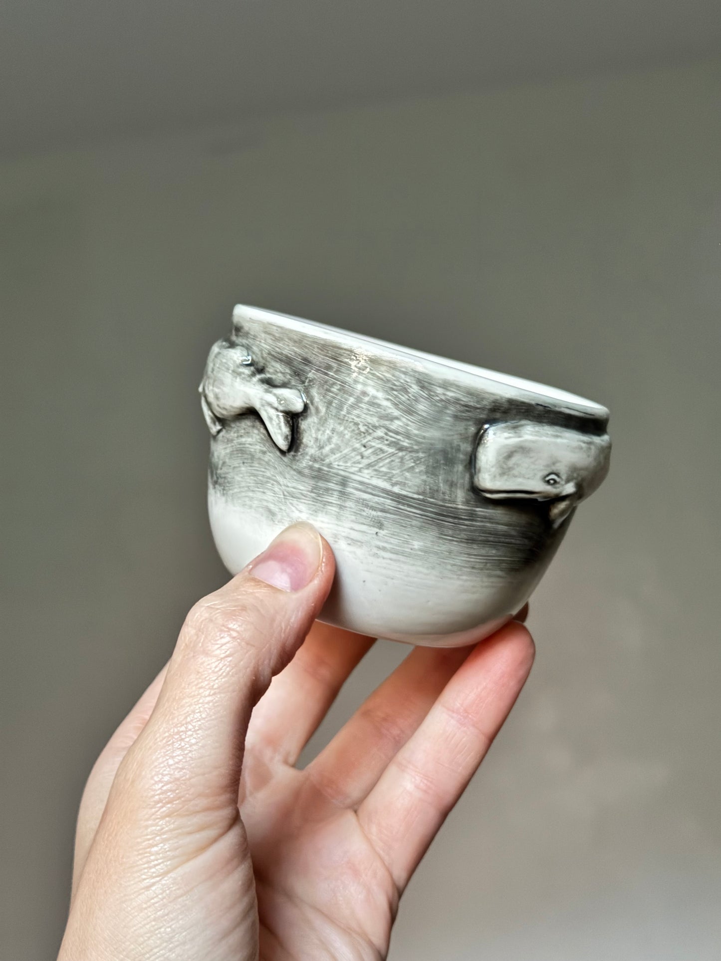 Porcelain Sperm Whale Cup