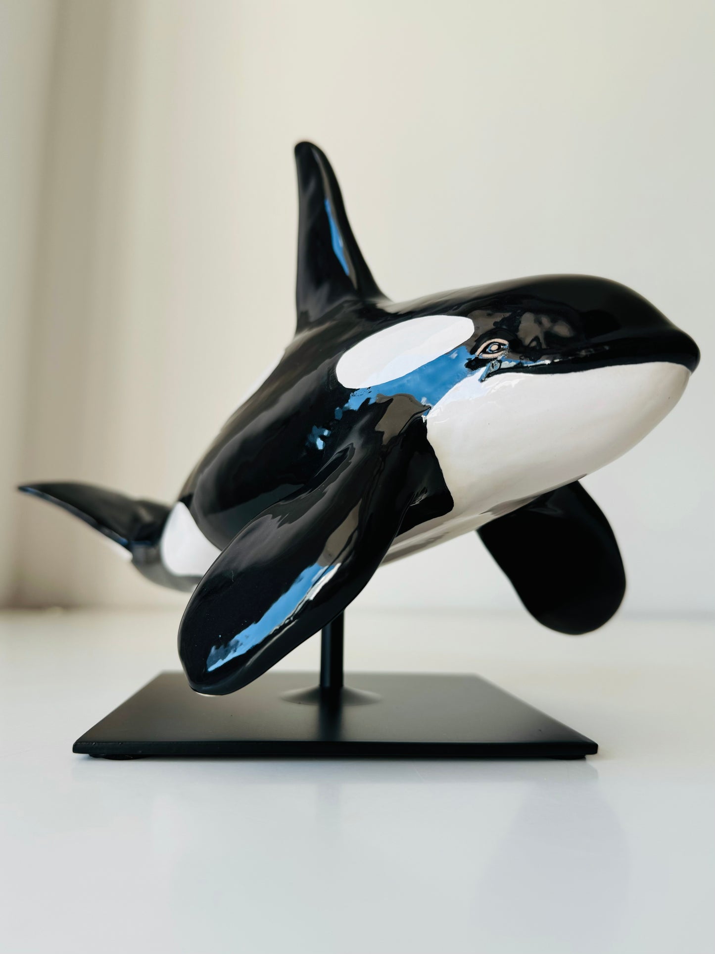 Male Orca on a stand