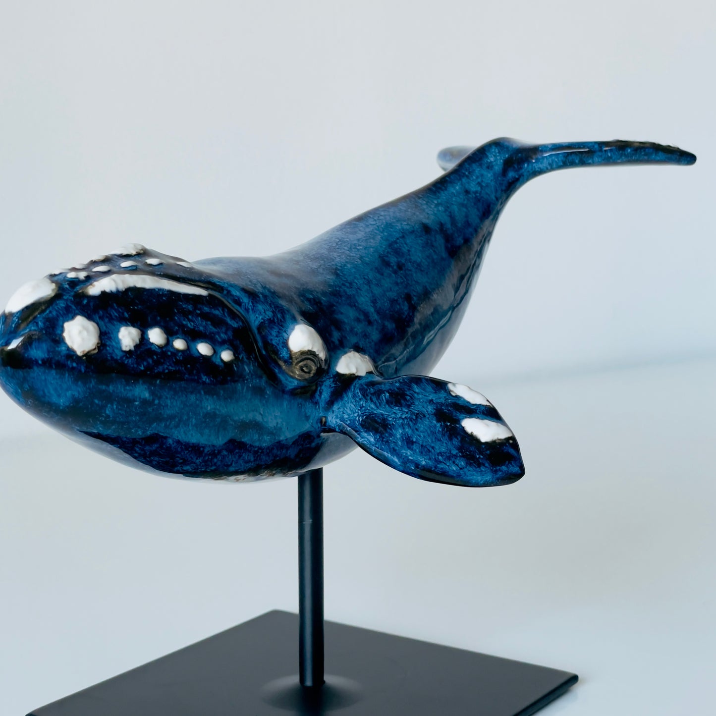 Right Whale on a metal stand