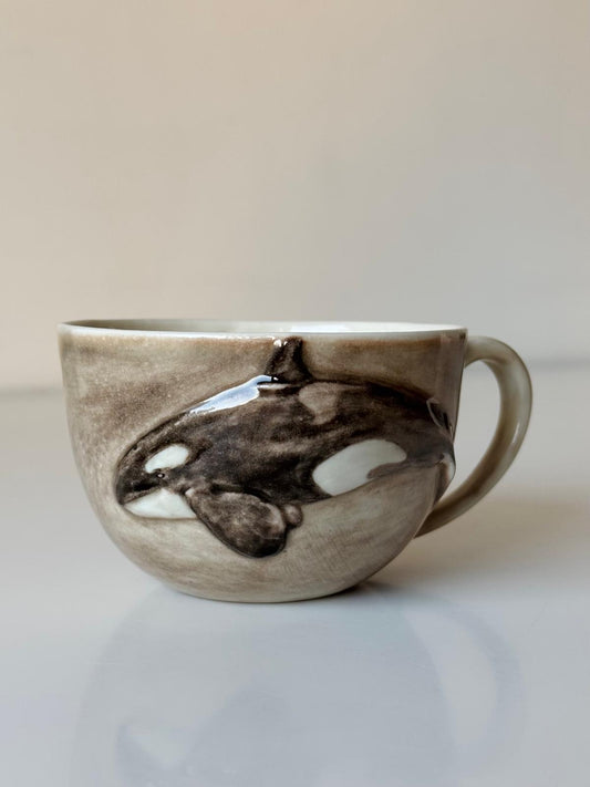 Porcelain Orca Cup