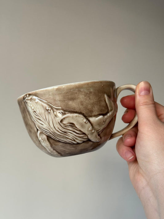 Porcelain Whale Cup